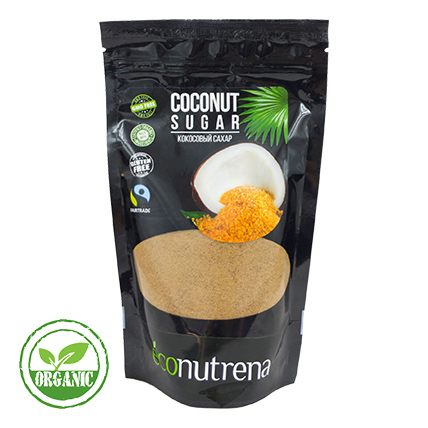 Сахар кокосовый органический, Econutrena, 250 гр