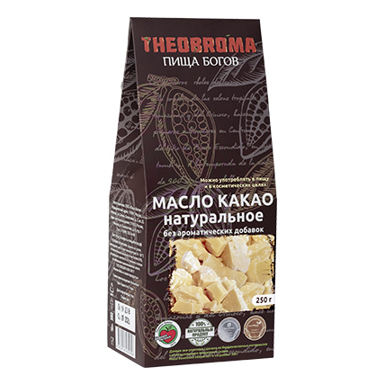 Какао масло натуральное, THEOBROMA Пища Богов, 250 гр