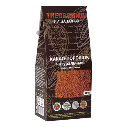 Какао порошок натуральный, THEOBROMA Пища Богов, 100 гр          