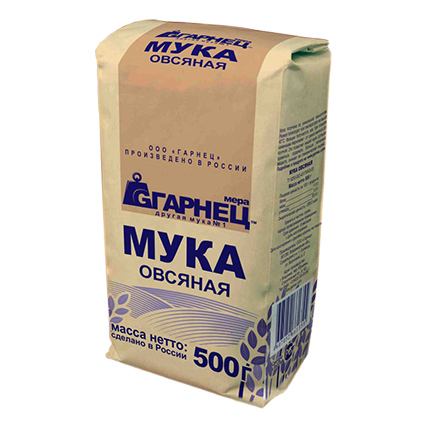 Мука овсяная, Гарнец, 500 гр Мука овсяная, Гарнец, 500 гр