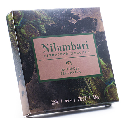 Шоколад на кэробе без сахара, Nilambari, 65 гр