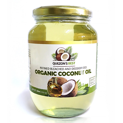 Масло кокосовое органическое рафинироанное, QUEZON'S BEST, 500 мл