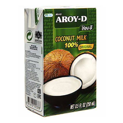Молоко кокосовое 70% (жирность 17-19%), AROY-D, 250 мл