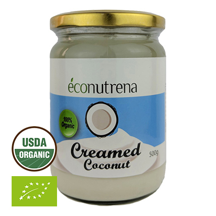 Крем кокосовый взбитый органический 68%, Econutrena, 500 гр