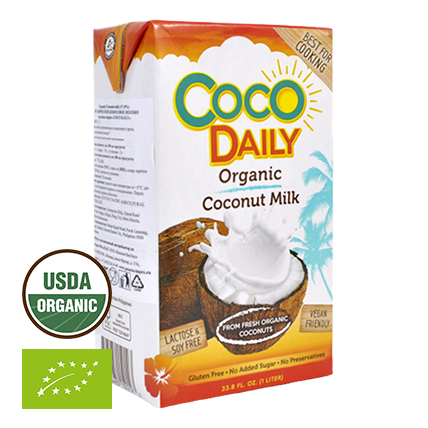 Молоко кокосовое органическое (жирность 17-19%), Coco Daily, 1 л