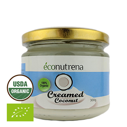 Крем кокосовый взбитый органический 68%, Econutrena, 300 гр