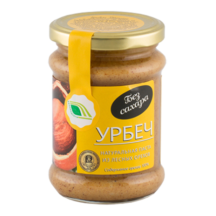 Урбеч натуральная паста из лесных орехов, Биопродукты, 280 гр